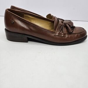 Etienne Aigner Leather Slip Ons Size‎ 6.5 Heel To Toe 9.5"